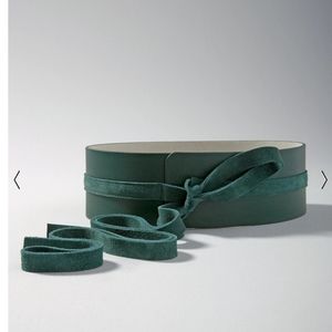 Whbm deep mineral green obi belt M/L